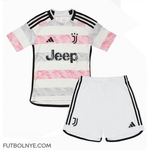 Camiseta Juventus Visitante Equipación para niños 2023-24 manga corta (+ pantalones cortos)